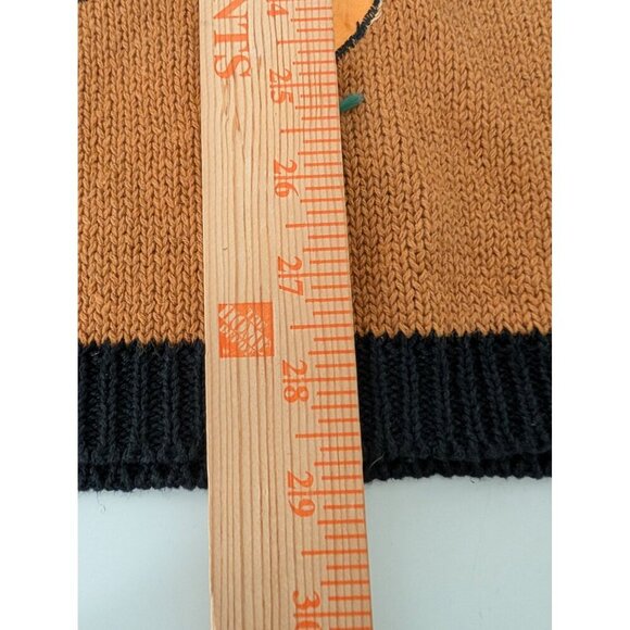 Vintage Apple Picking Sweater Womens Size Large Black Beaded V Neck Pullover - Picture 10 of 10